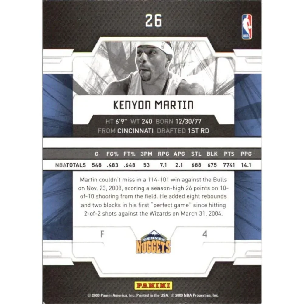 2009 Donruss Elite Basketball Card - #26 Kenyon Martin